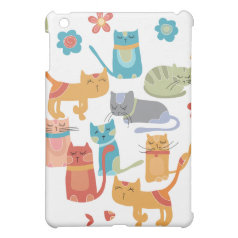 Colorful Kitty Cats Print Gifts for Cat Lovers Case For The iPad Mini