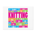 Colorful Knitting Postcard