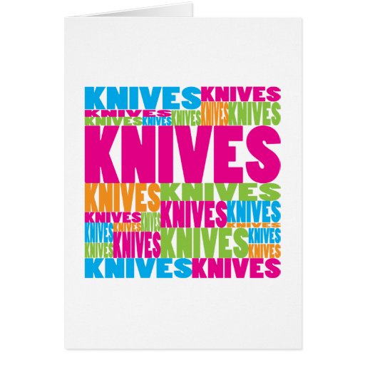 Colorful Knives Greeting Card