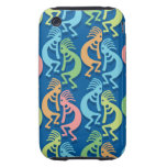 colorful kokopelli party pattern iphone 3 tough covers