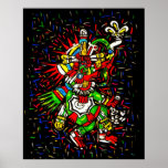 Colorful Kukulcan Poster