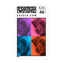 Colorful Labrador stamp