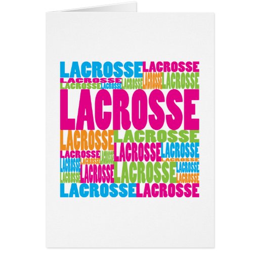 Colorful Lacrosse Greeting Cards