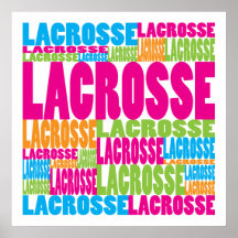 Colorful Lacrosse Poster