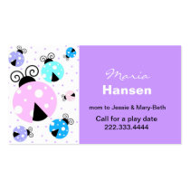 Colorful Ladybugs Mommy Card business cards