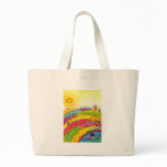 colorful landscape tote bag