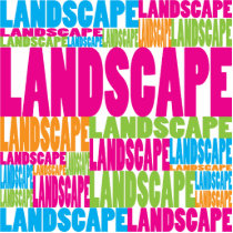 Colorful Landscape photo sculptures