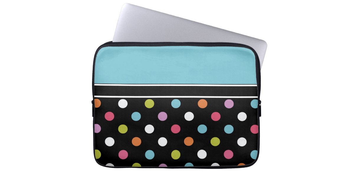 Colorful Laptop Case Polka Dots Laptop Computer Sleeve Zazzle