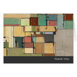 Colorful Lattice Abstract Art Thank You Note Cards cards