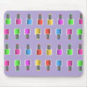 Colorful Lavender Nail Polish Bottles Mousepad by krichard08 Colorful Lavender Nail Polish Bottles Mousepad