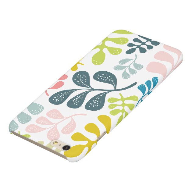 Colorful Leaves Modern Foliage Pattern Matte iPhone 6 Plus Case-3