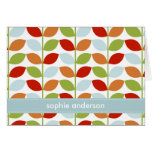 Colorful Leaves Thank You Card - Blue cards