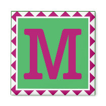 Colorful Letter 'M' - Magnet by dchaddad Colorful Letter 'M' - Magnet