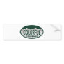 Colorful license oval bumper sticker