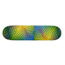 Colorful Light reflections Skate Board