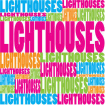 Colorful Lighthouses photo sculptures