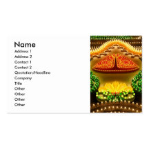 Colorful lights business cards