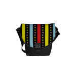 Colorful Lines and Stars Messenger Bags