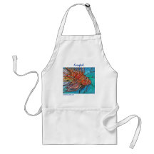 Colorful Lionfish "Stained Glass" Style Art! Aprons