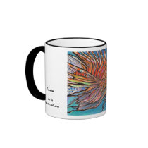 Colorful Lionfish "Stained Glass" Style Art! Mugs