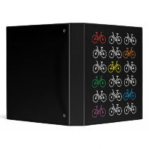 Colorful Little Bikes Binder