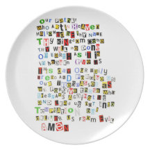 Colorful Lord's Prayer Plate