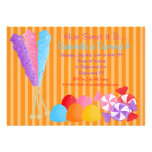 Colorful Lots of Candy Kids Birthday Invitation