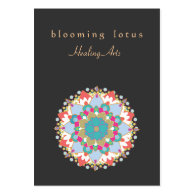 Colorful Lotus Flower  Mandala Healing Arts Business Card Templates
