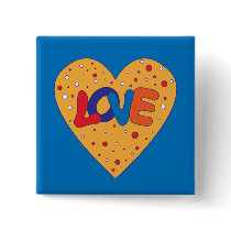 Colorful Love Design buttons by karanta Colorful Love Design buttons