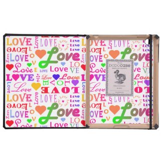 Colorful Love, Love, Love, Love, Love, Love, Love iPad Case