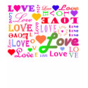 Colorful Love Love Love Love Love Love T-shirt by kchippie Colorful Love Love Love Love Love Love T-shirt