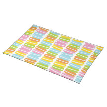 Colorful Macarons Stack Pattern Placemat