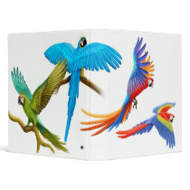 Colorful Macaws Binder