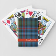 Colorful MacDonald Tartan Plaid Playing Cards