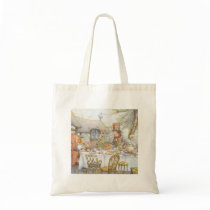 Colorful Mad Hatter's Tea Party Canvas Bag