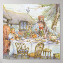 Colorful Mad Hatter's Tea Party Poster
