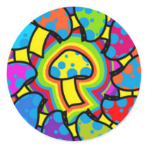 Colorful Magic Mushrooms Stickers