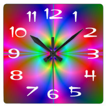 Colorful Magnetosphere Wall Clock wall clocks