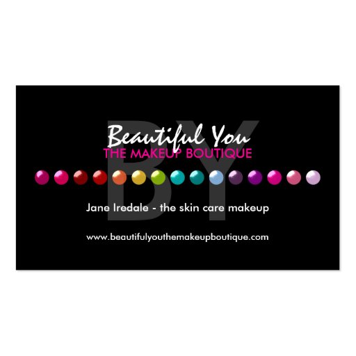 Colorful Makeup Artist Custom Referral Cards Business Card