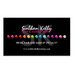 Colorful Makeup Artist Monogram Business Cards