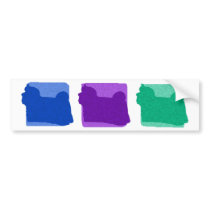 Colorful Maltese Silhouettes Bumper Sticker bumper stickers by MenagerieMayhem Colorful Maltese Silhouettes Bumper Sticker bumper stickers