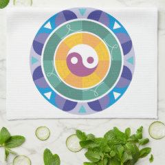 Colorful Mandala Ying Yang Designs Gifts Hand Towels