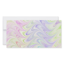 colorful marble pattern customized photo card
