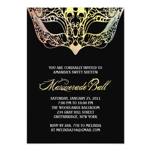 Colorful Mask Masquerade Invitations Zazzle