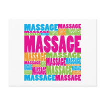 Colorful Massage Postcard