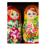 Colorful Matryoshka Dolls Post Card