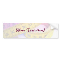 Colorful measuring tape bumper sticker