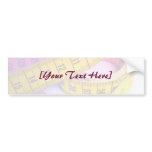 Colorful measuring tape bumper sticker
