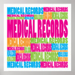 Colorful Medical Records posters