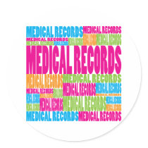 Colorful Medical Records stickers by busybees Colorful Medical Records stickers